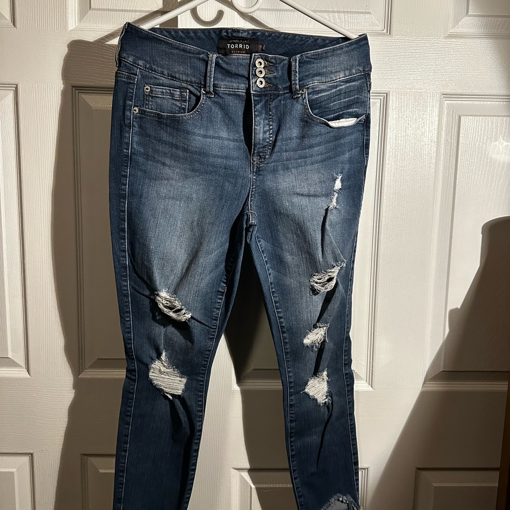 Torrid Distressed Blue Jeans